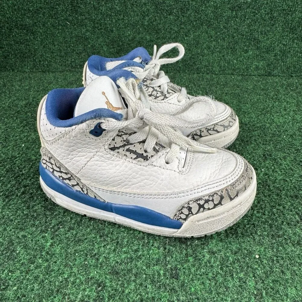 Nike Air Jordan 3 Retro Wizards Athletic Shoes Sneakers DM0968-148 Boys Size 6C